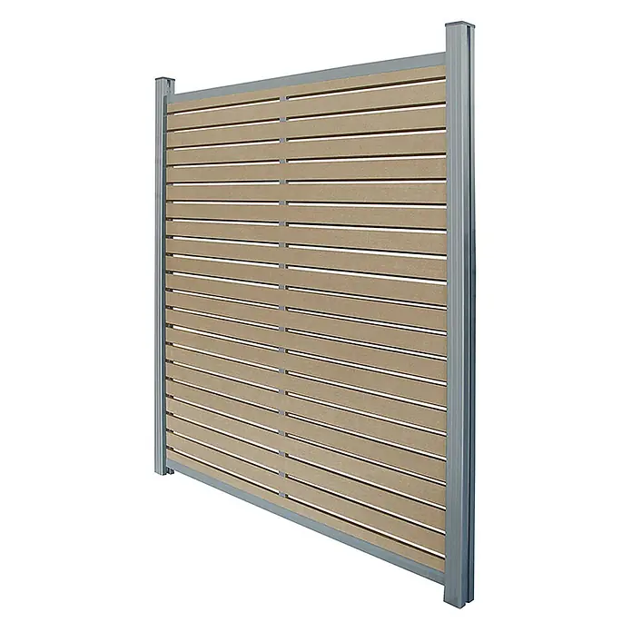 Home Deluxe WPC Sichtschutzzaun ALIRA Teak 1 x Element + 2 x Pfosten - 