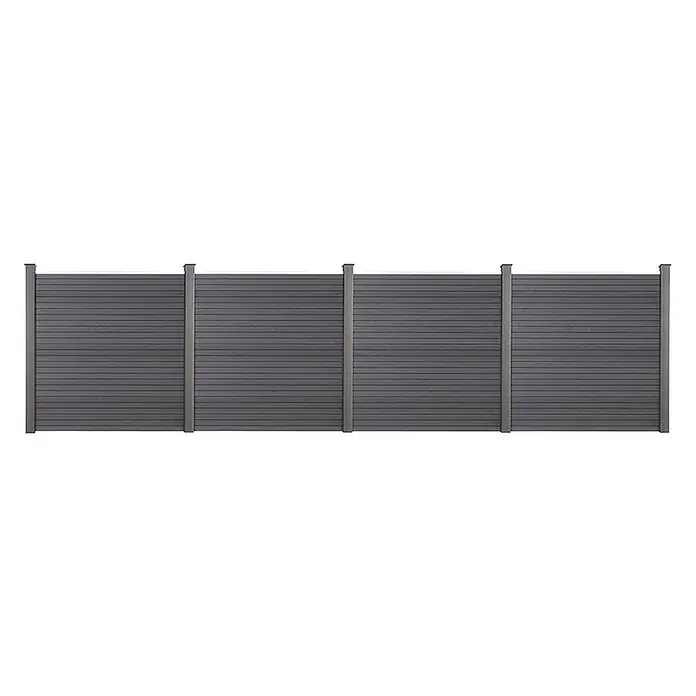 WPC Sichtschutzzaun CALLADO 4 x Element + 5 x Pfosten ohne Schrägelement - 