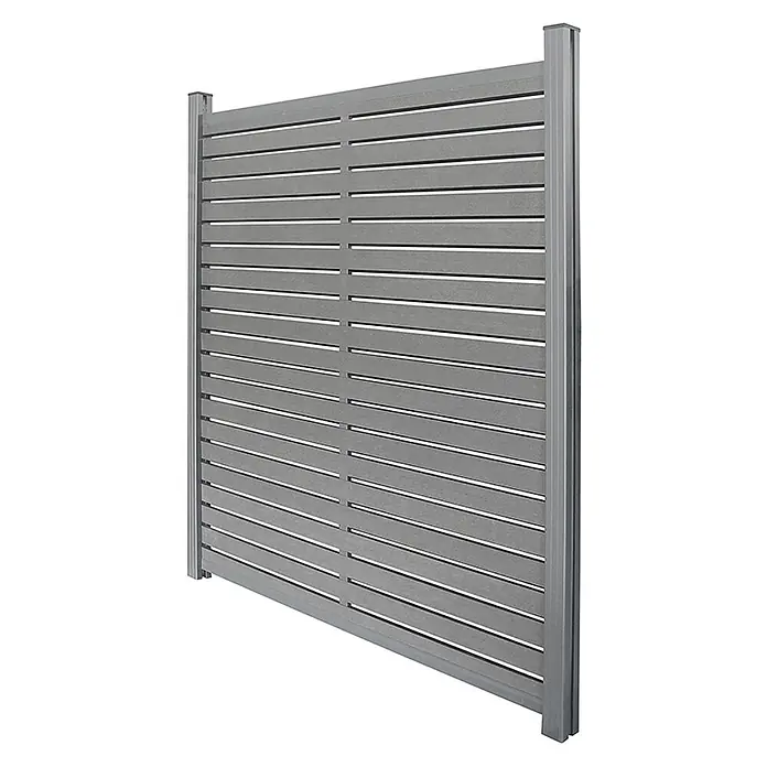 Home Deluxe WPC Sichtschutzzaun ALIRA Dunkelgrau 1 x Element + 2 x Pfosten - 