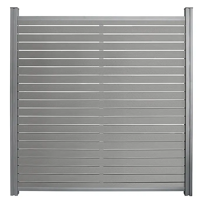 Home Deluxe WPC Sichtschutzzaun ALIRA Dunkelgrau 1 x Element + 2 x Pfosten - 