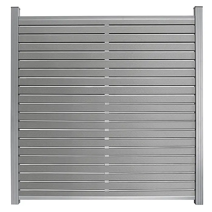 Home Deluxe WPC Sichtschutzzaun ALIRA Dunkelgrau 1 x Element + 2 x Pfosten - 