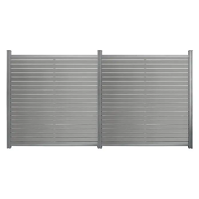 Home Deluxe WPC Sichtschutzzaun ALIRA Dunkelgrau 2 x Element + 3 x Pfosten - 