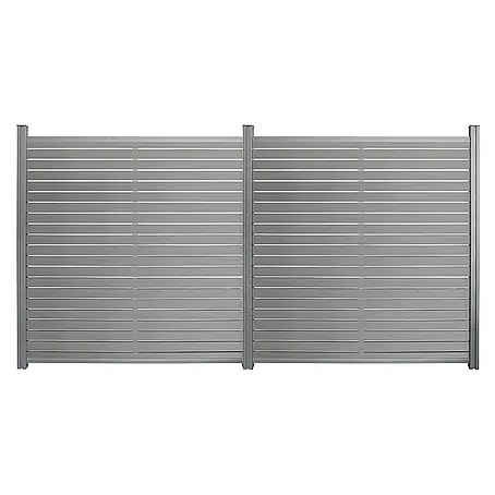 Home Deluxe WPC Sichtschutzzaun ALIRA Dunkelgrau 2 x Element + 3 x Pfosten