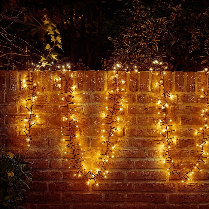 LED-Clusterlichterkette (Außen, Lichtfarbe: Warmweiß, Anzahl Leuchtmittel: 400 Stk., Netzbetrieben) | BAUHAUS