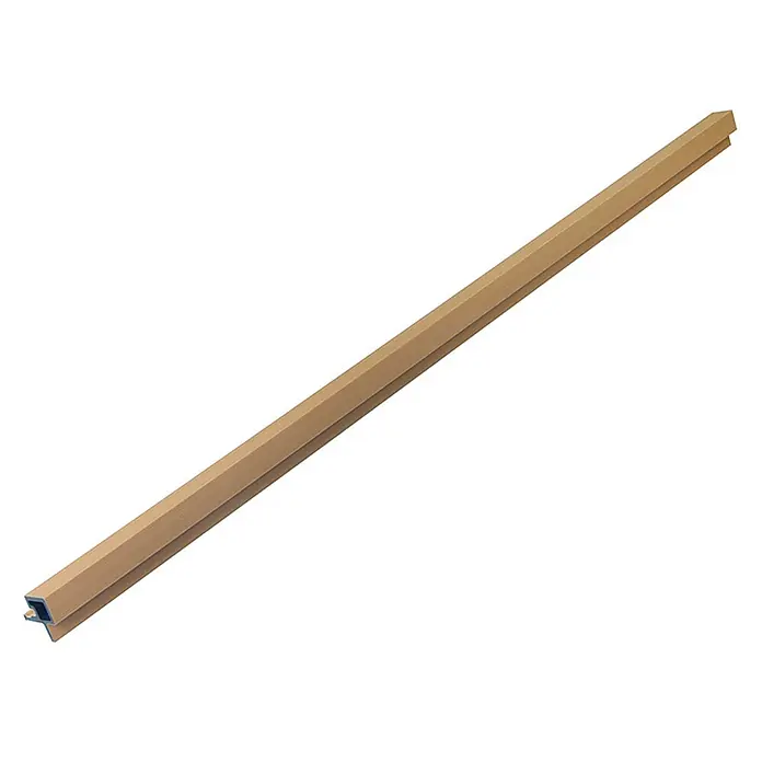 Home Deluxe Eckprofil SANO Teak 4 -  - Hellbraunes Kunststoffeckprofil mit Nut.