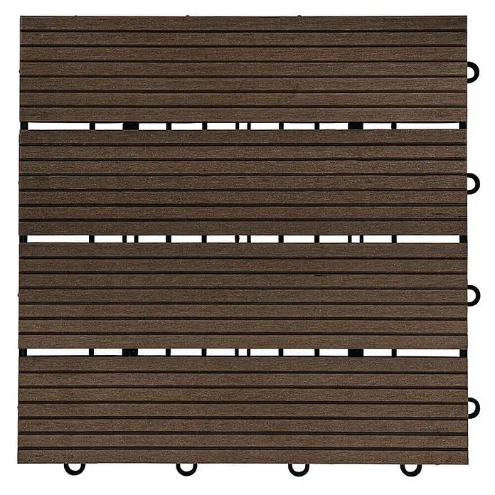 Home Deluxe Terrassenfliese BAVARO 9m² - Dunkelbraun, Matt