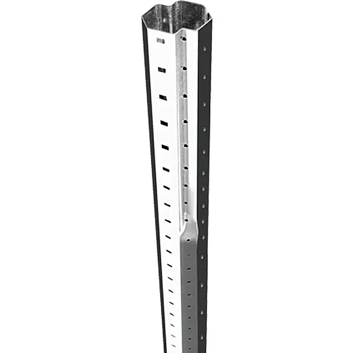 Schellenberg Eje octogonal telescópico - 60 mm x 1,5 m - Poste de perfil metálico con agujeros y recortes diseñado para la instalación de cercas. Ideal para exteriores.