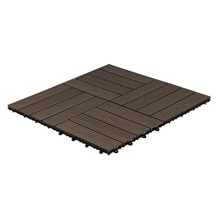 Home Deluxe Terrassenfliese BAVARO 9m² - Dunkelbraun, Matt