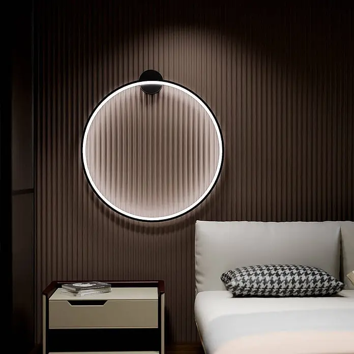 HOME DELUXE LED-Wandleuchte RAYON Schwarz - 60 cm - 
