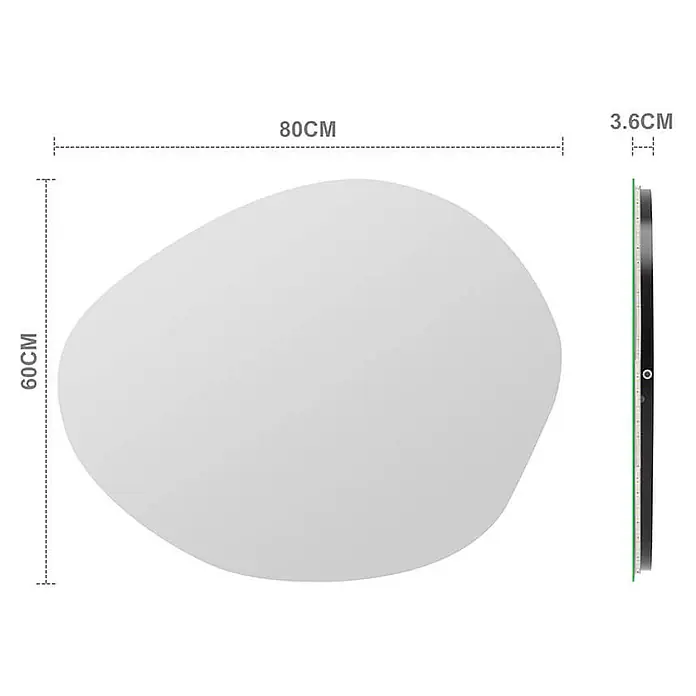 HOME DELUXE LED-Spiegel MAY asymmetrisch - 80 x 100 cm - 