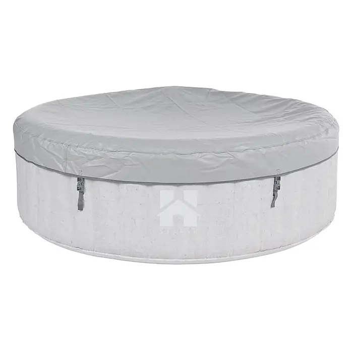 Home Deluxe Außen-Whirlpool SPLASH inkl. Kissen, Getränkehalter und Sonnendach - Beton, Max. Personenzahl: 6 Stk.