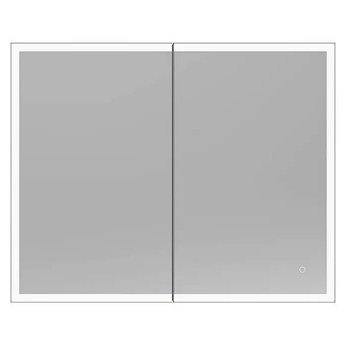 HOME DELUXE LED-Spiegelschrank EVE Schwarz 100 x 80 cm - 