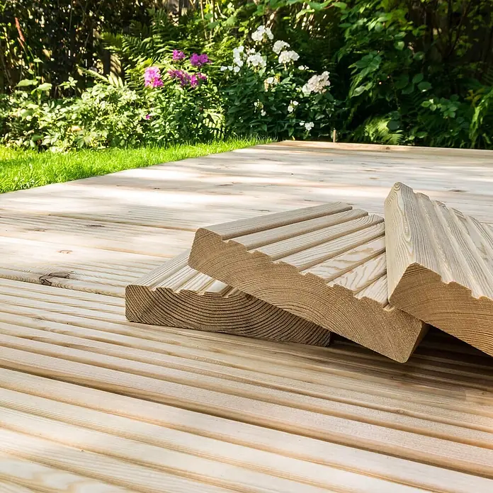 Home Deluxe Terrassenfliese ARIS Lärche 10 m² - Braun, Matt