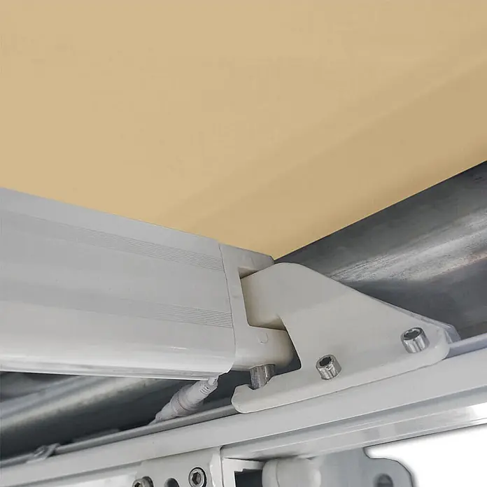 Home Deluxe LED-Vollkassettenmarkise ELOS - Sandfarben - 395 x 300 cm - 