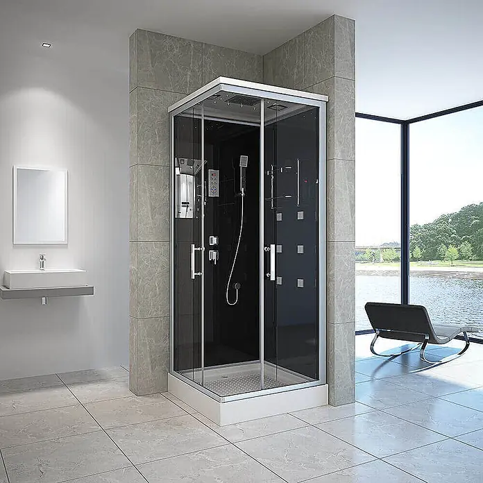 Home Deluxe Komplettdusche WAVE S - Schwarz