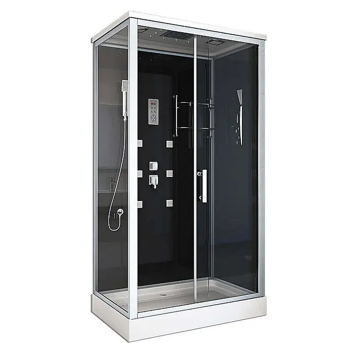 Home Deluxe Komplettdusche WAVE XL - Schwarz