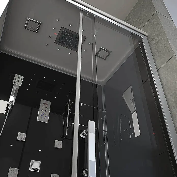 Home Deluxe Komplettdusche WAVE XL - Schwarz