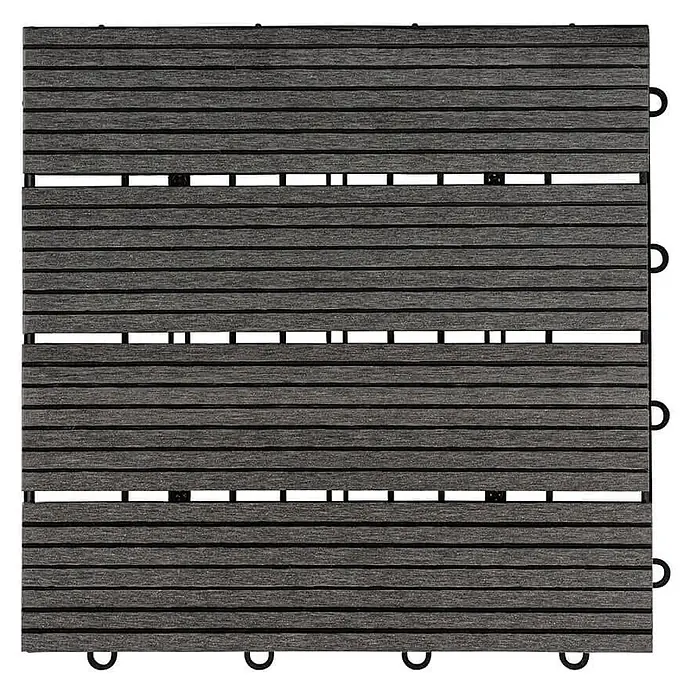 Home Deluxe Terrassenfliese BAVARO 1m² - Anthrazit, Matt