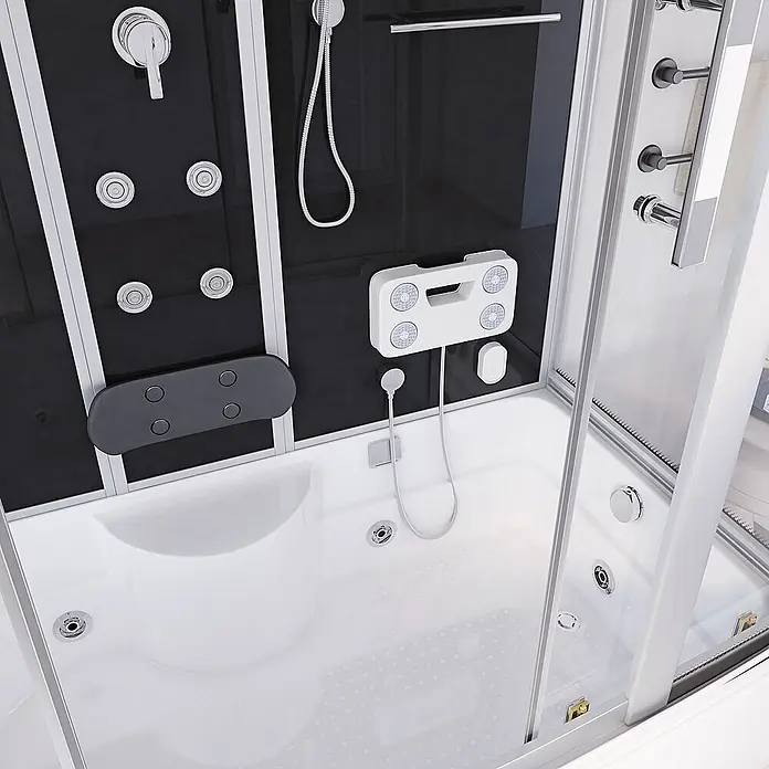 Home Deluxe Komplettdusche DIAMOND BIG - Schwarz