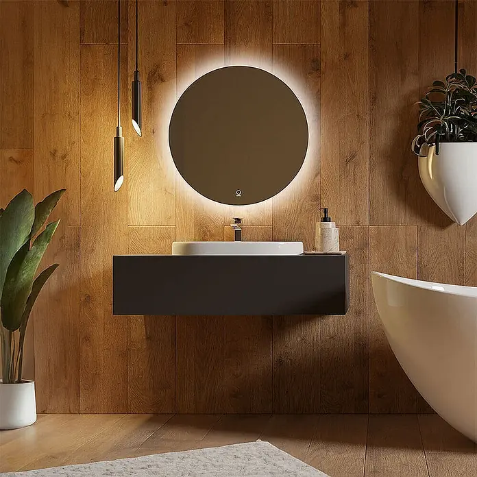 HOME DELUXE - LED-Spiegel Rund SILA | Größe: 60 cm - 