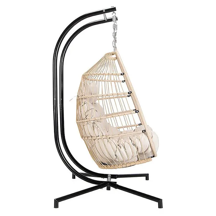 Home Deluxe Hängesessel LOMA Beige 2-Sitzer - 