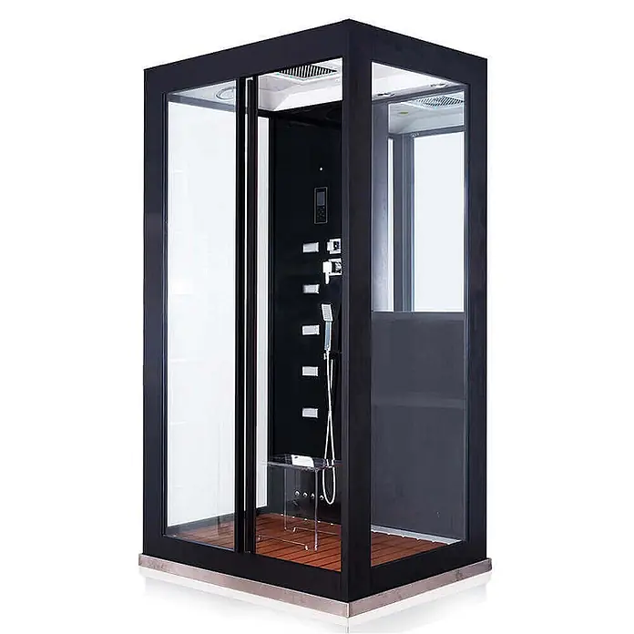 Home Deluxe Dampfdusche LUXORY XL Schwarz - 