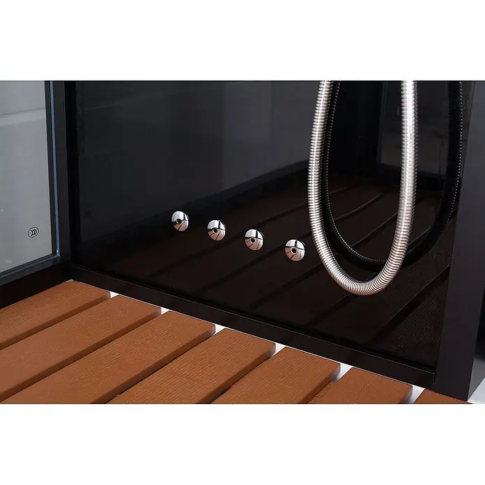 Home Deluxe Dampfdusche LUXORY XL Schwarz - 