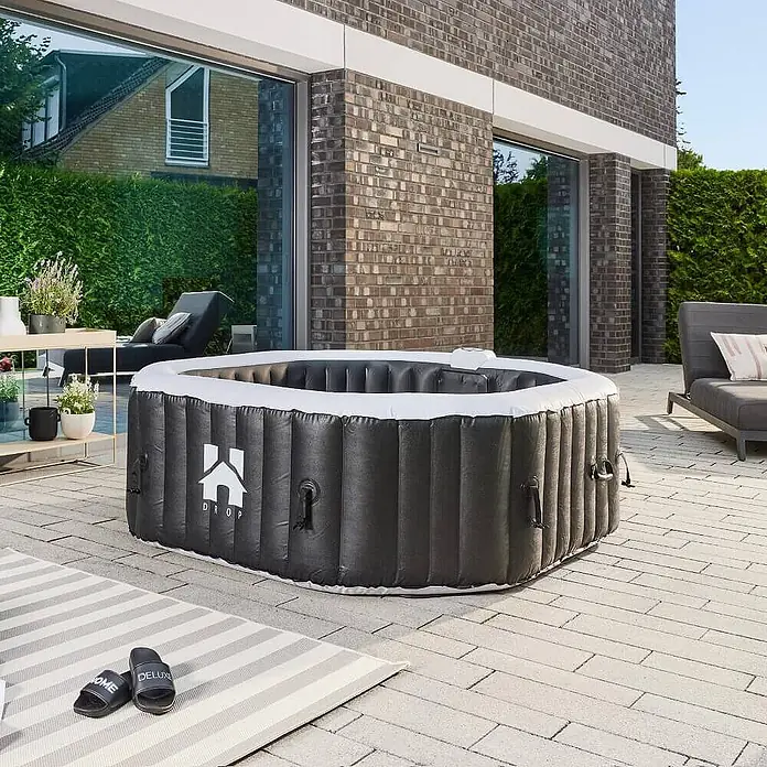 Home Deluxe Mobil-Whirlpool DROP inkl. Abdeckung - Schwarz