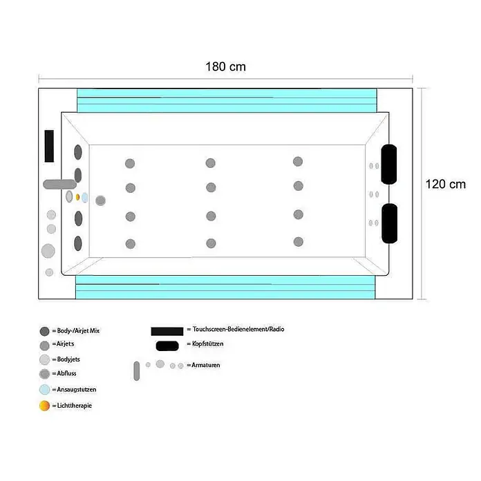 Home Deluxe Whirlpool ATLANTIC XL - Weiß