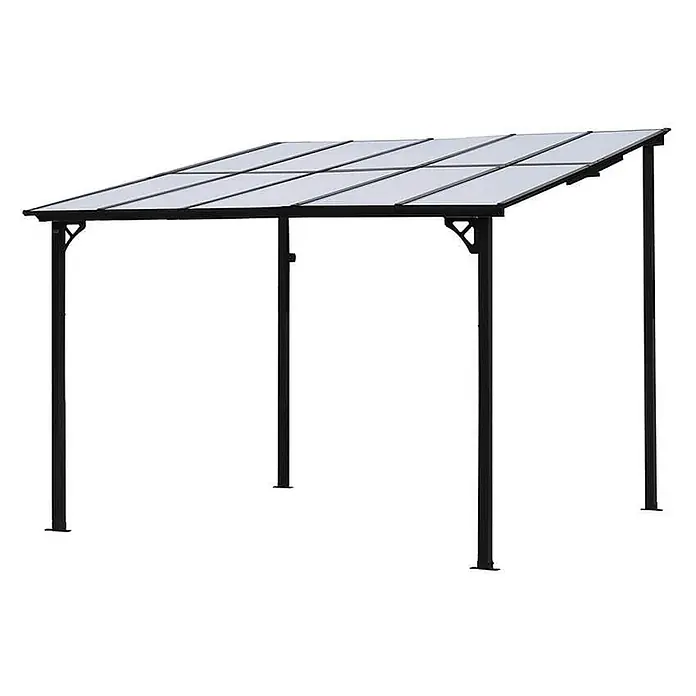 HOME DELUXE Terrassenüberdachung aus Aluminium ECO Anthrazit - 300 x 300 cm - 