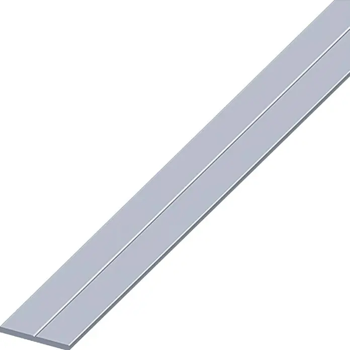 Kantoflex Flachstange2.500 x 19,5 mm, Aluminium, Unbehandelt, Bohr-Kennrille