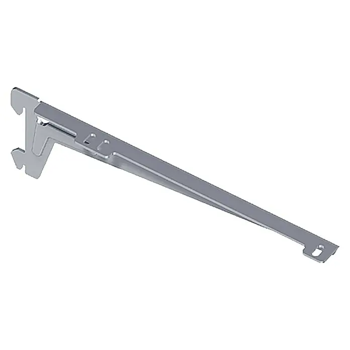 Element System Soporte para estantes - Largo: 18 cm, Plateado claro, Acero - Soporte de estante metálico para montaje en pared. El soporte está hecho de metal resistente y proporciona un soporte fiable para estantes.