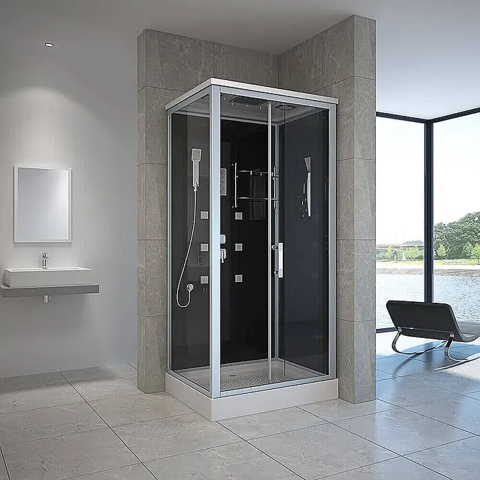 Home Deluxe Komplettdusche WAVE L - Schwarz
