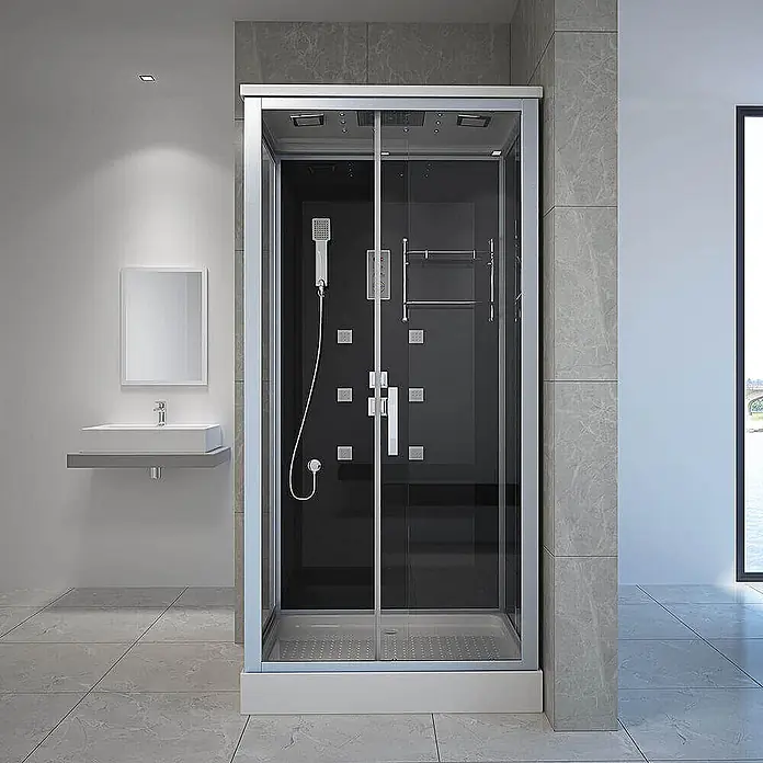 Home Deluxe Komplettdusche WAVE L - Schwarz
