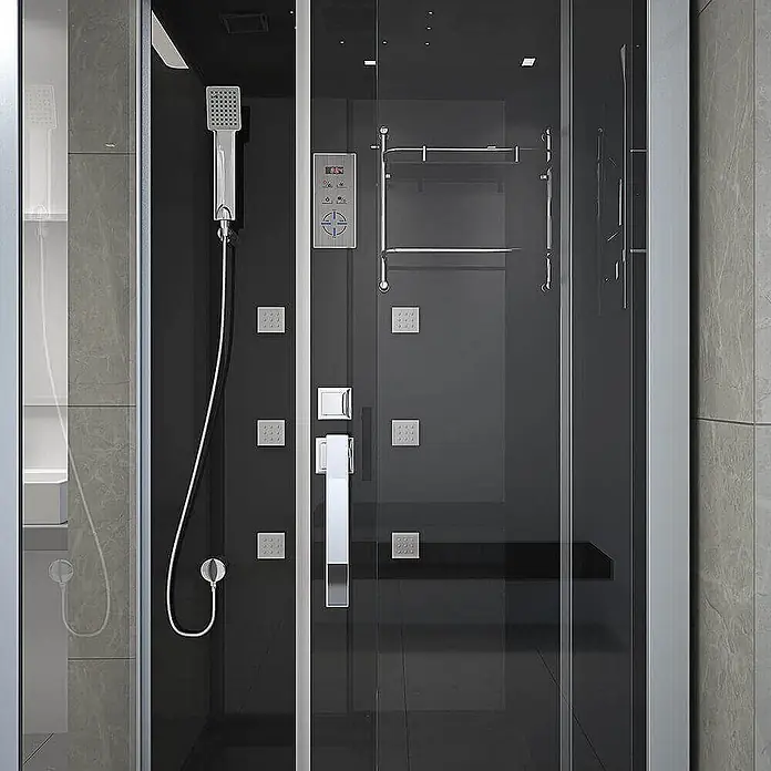 Home Deluxe Komplettdusche WAVE L - Schwarz