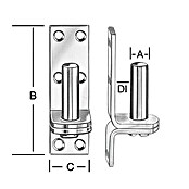 Stabilit Gozne atornillable (Diámetro mandril: 13 mm, Distancia desde mandril hasta placa: 13 mm (D I), 99 x 39 mm)