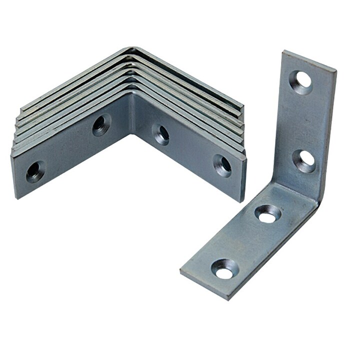 Stabilit Verstevigde drempelhoek Voordeelverpakking (60 x 20 x 60 mm, Dikte: 3 mm, 8 stk., Verzinkt)