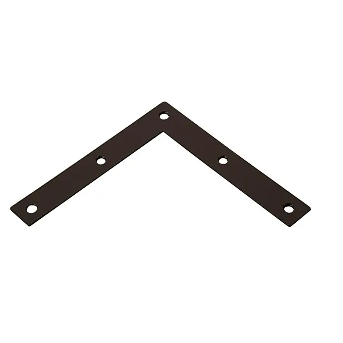 Stabilit Eckwinkel - L x B x H: 100 x 15 x 100 mm, Braun - Eckwinkel aus Metall mit mehreren Löchern zur Befestigung. Ideal für Möbelreparaturen und DIY-Projekte.