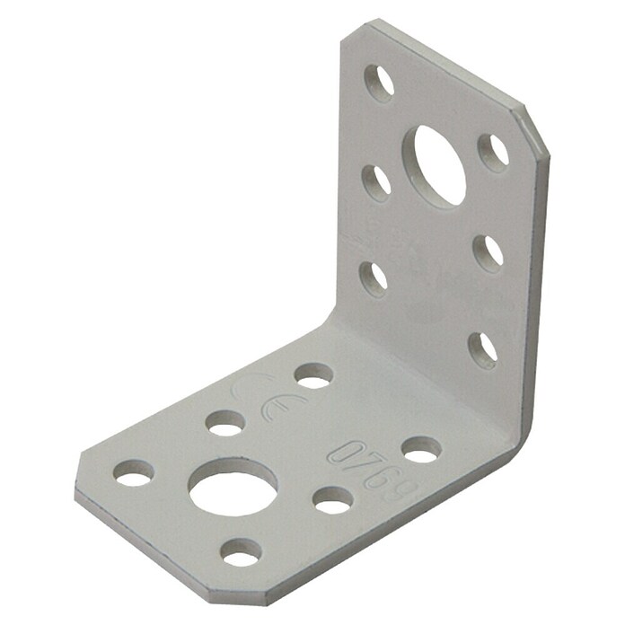Stabilit Hoekanker (50 x 50 x 35 mm, Wit, Kunststof coating)