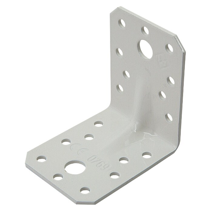 Stabilit Zwaar belastbaar hoekanker (70 x 70 x 55 mm, Sendzimir verzinkt, Wit)