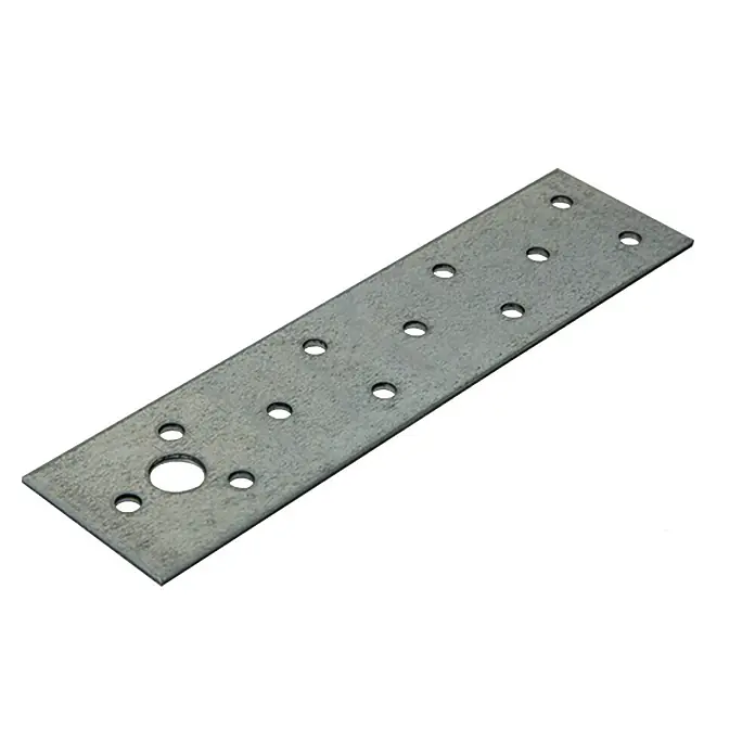 Stabilit Flachverbinder - 160 x 40 mm, 1 Stk., Stärke: 2 mm - Metallverbinder mit Löchern zur Befestigung von Holzkonstruktionen, ideal für Heimwerker und Profis.