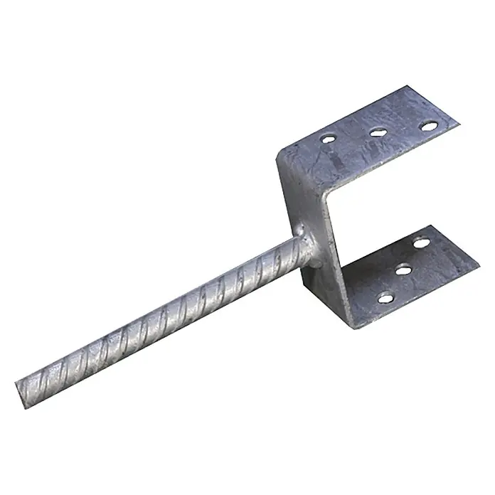 KOTARBAU Support De Poteau En U 0-160 Mm Douille Réglable Base De Poteau Avec Crou Pied De Poteau Visser Galvanis Or 56720602