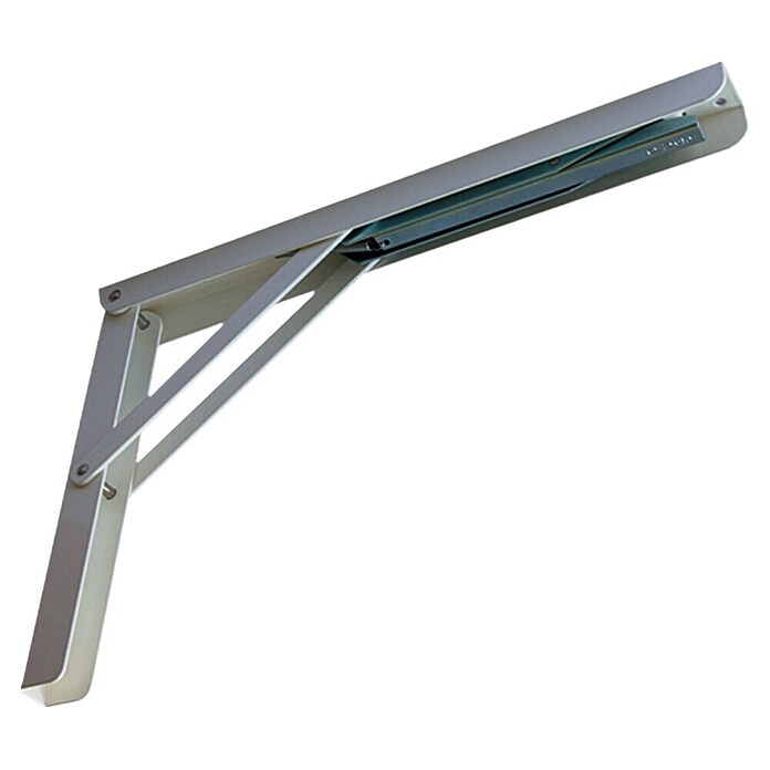 Stabilit Inklapbare plankdrager (300 x 200 x 30 mm, Belastbaarheid: 200 kg/paar, Plaatstaal, Wit)