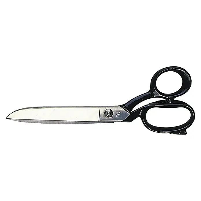 Wisent Tijeras de trabajo - Longitud de corte: 85 mm, Largo: 250 mm - Tijeras de sastre con mangos negros y hojas plateadas, una herramienta esencial para cortes precisos y proyectos de costura profesionales.