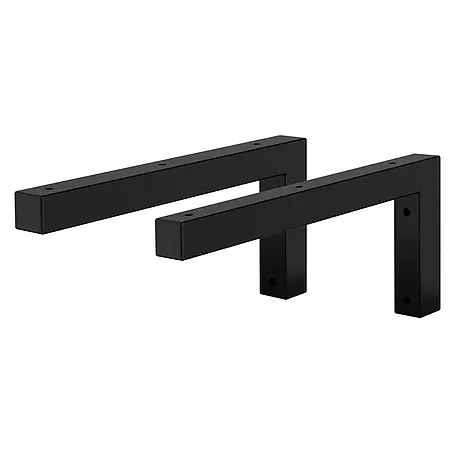 ML-Design  Wandkonsole Regalwinkel L-Form Schwarz Konsolenträger Regalträger Halterung