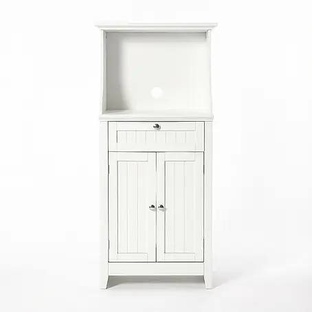 SONNENH Küchenschrank mit Gerätenische und Schublade, Weiß