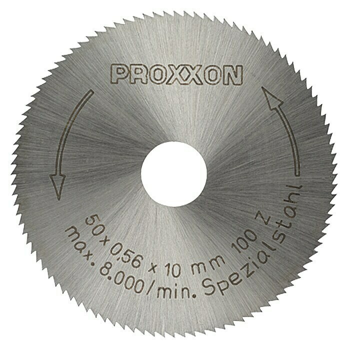 Proxxon Disco de sierra 28020 (Diámetro: 50 mm, Diámetro orificio de alojamiento: 10 mm, Acero especial de alta aleación)