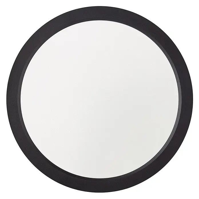 Luxula LED-Wand- & Deckenleuchte Aufbauleuchte 6W IP44-Geschützt 600lm -  - Runde, flache LED-Panel-Leuchte mit schwarzem Rahmen und weißer Diffusorfläche für Decken- oder Wandmontage.