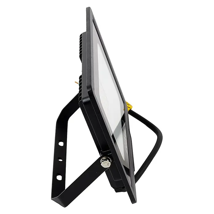 Luxula LED-Strahler - 50 W, 5.000 lm, 4.000 K, IP65 - Schwarzer LED-Fluter mit robustem Gehäuse, klarer Frontscheibe und verstellbarem U-förmigen Montagebügel.