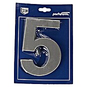 Portaferm Kućni broj 5 (Visina: 15 cm, Plemeniti čelik, Motiv: 5)